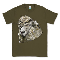 Army Green lincoln sheep head Classic Tee - LillyAllenDesigns