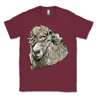 Burgundy lincoln sheep head Classic Tee - LillyAllenDesigns