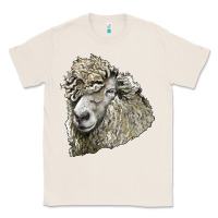 Natural lincoln sheep head Classic Tee - LillyAllenDesigns