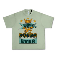 Oil Green world's best poppa ever Urban Heavy Tee - Jasminsmagicworld