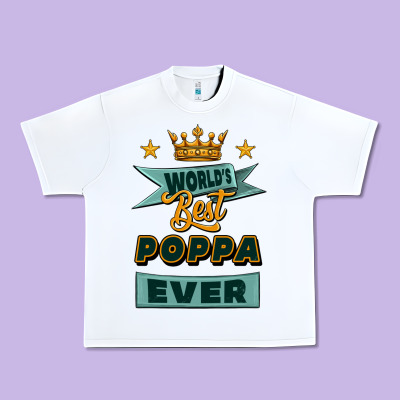 World's Best Poppa Ever Urban Heavy Tee Designed By Jasminsmagicworld