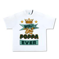 White world's best poppa ever Urban Heavy Tee - Jasminsmagicworld