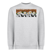 Heather Grey cowhide leopard daisies Heavyweight Sweatshirt - TumblerDesignByShophia