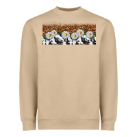 Cowhide Leopard Daisies Heavyweight Sweatshirt | Teevron