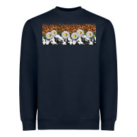 Navy cowhide leopard daisies Heavyweight Sweatshirt - TumblerDesignByShophia