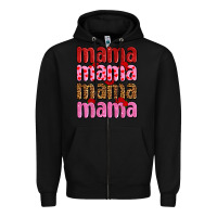 Black valentines day mama olivia Zipper Hoodie - OliviaCreatesArt