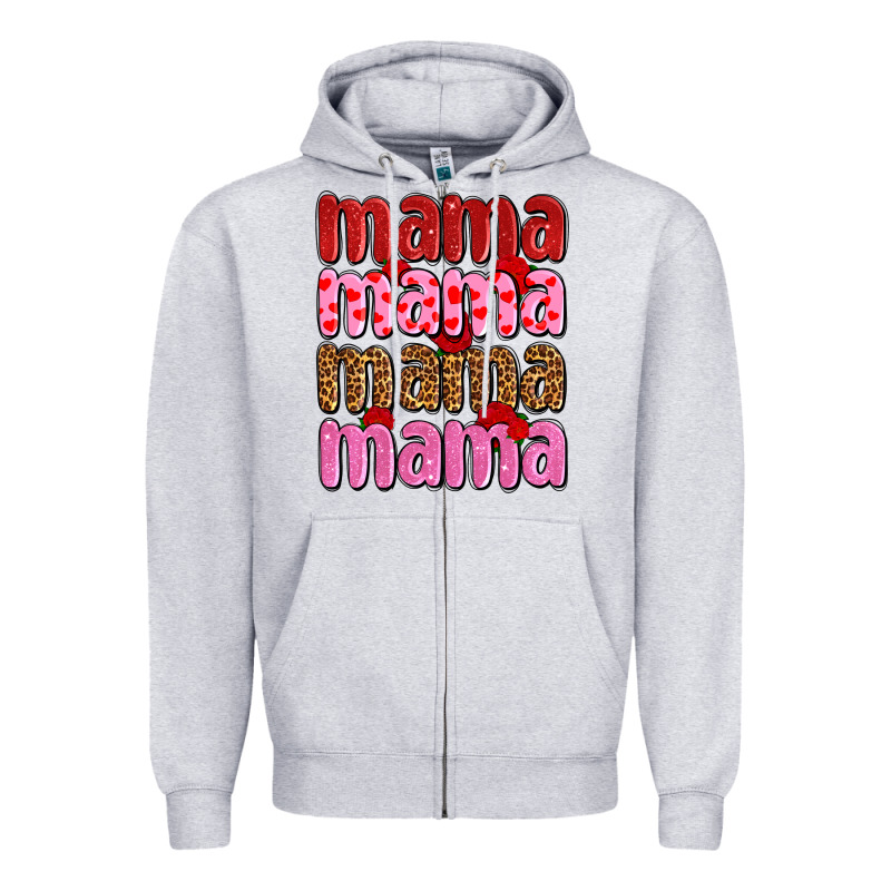 Valentines Day Mama Olivia Zipper Hoodie by OliviaCreatesArt | Teevron
