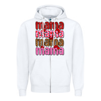 White valentines day mama olivia Zipper Hoodie - OliviaCreatesArt
