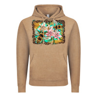 Vintage Coffee bees and lilies with leopard Vintage Hoodie - Artiststas