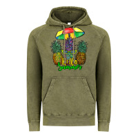 Vintage Olive hello summer pineapples Vintage Hoodie - RanaPortraitStore