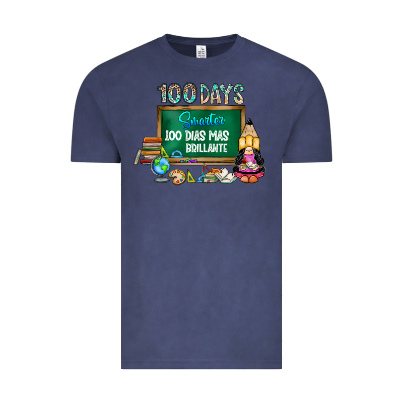 100 Days Smarter 100 Dias Mas Brillante Vintage Tee by SublimationCraftShop | Teevron