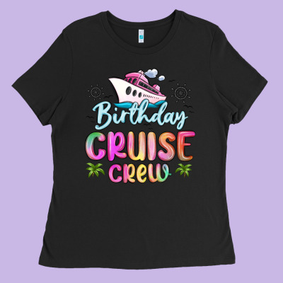 Birthday Cruise Crew Ladies Tee Designed By Maliassmallbusiness