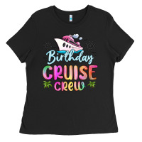 Black birthday cruise crew Ladies Tee - MaliasSmallBusiness