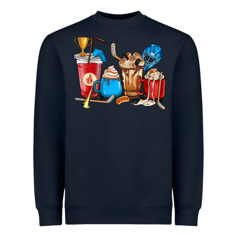 Hockey Coffee Cups Heavyweight Sweatshirt by HowdyJamesFarm | Teevron