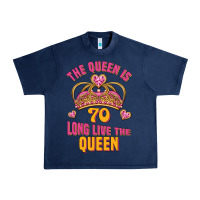 Navy the queen is 70 long live the queen Urban Heavy Tee - Jasminsmagicworld