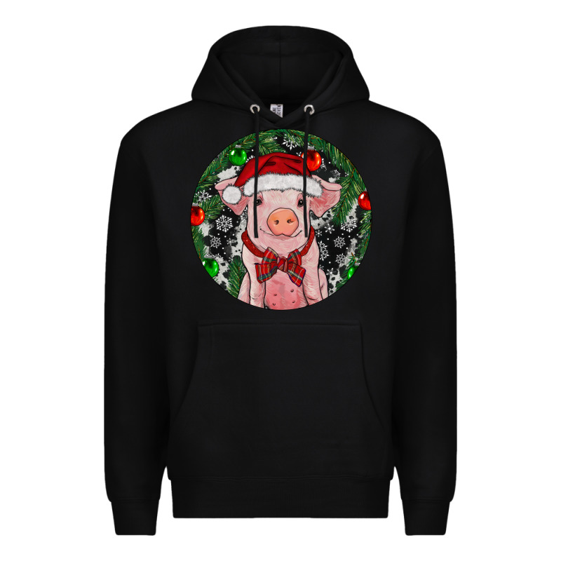 Sitting Pig Christmas Premium Hoodie by RanaPortraitStore | Teevron