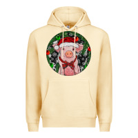 Pina Colada Sitting Pig Christmas Premium Hoodie - RanaPortraitStore