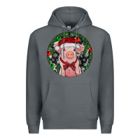 Rock Sitting Pig Christmas Premium Hoodie - RanaPortraitStore