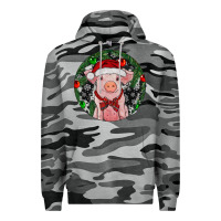 Slate Camo Sitting Pig Christmas Premium Hoodie - RanaPortraitStore