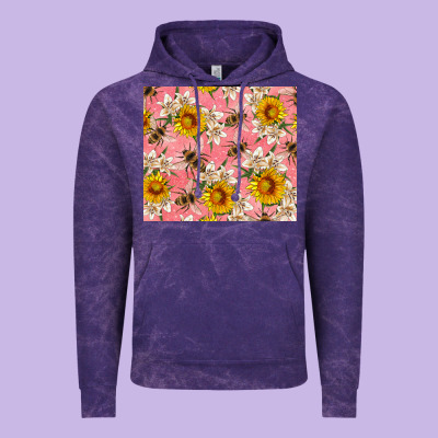 Bees And Flowers Vintage Hoodie Designed By Artiststas
