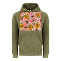 Vintage Olive bees and flowers Vintage Hoodie - Artiststas