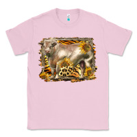 Bubblegum Pink western charolais bull Classic Tee - LillyAllenDesigns