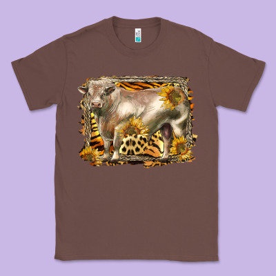 Western Charolais Bull Classic Tee Designed By Lillyallendesigns