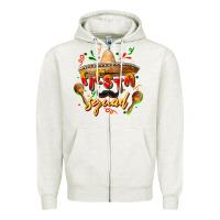 Oatmeal Heather Fiesta squad Zipper Hoodie - FaDigitalArtStudio