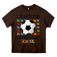 Chocolate Brown i kicked 100 days of school Heavy Core Tee - MaliasSmallBusiness