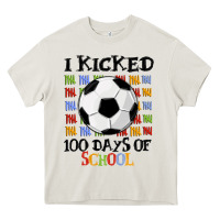 Cream i kicked 100 days of school Heavy Core Tee - MaliasSmallBusiness