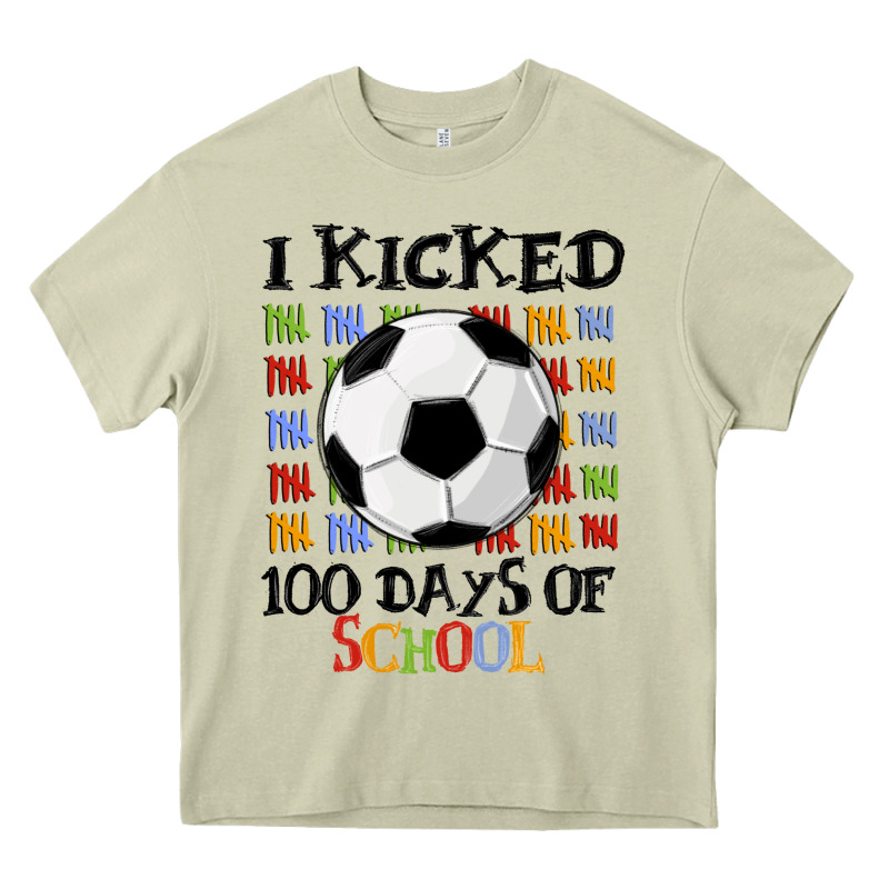 I Kicked 100 Days Of School Heavy Core Tee by MaliasSmallBusiness | Teevron