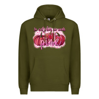 Army Green In October we wear pink Breast Cancer Premium Hoodie - FaDigitalArtStudio