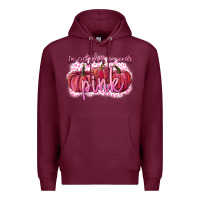 Burgundy In October we wear pink Breast Cancer Premium Hoodie - FaDigitalArtStudio