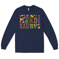 Navy Mardi saurus Long Sleeve Tee - NancyCooperArtShop