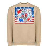 Mushroom American memorial day rn registered nurse Heavyweight Sweatshirt - TumblerDesignByShophia