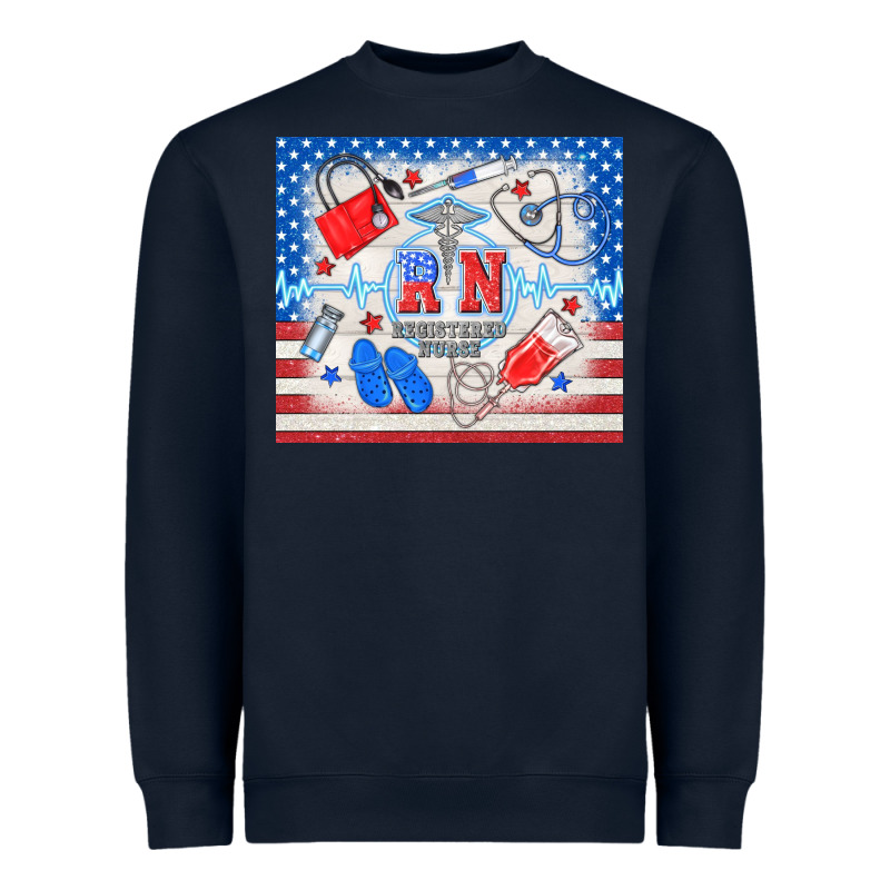 American Memorial Day Rn Registered Nurse Heavyweight Sweatshirt by TumblerDesignByShophia | Teevron