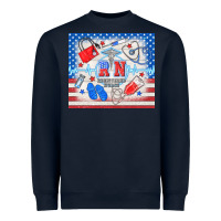 Navy American memorial day rn registered nurse Heavyweight Sweatshirt - TumblerDesignByShophia