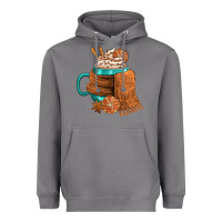 Storm Winter Coffee Cup With Scarf Heavyweight Hoodie - FaDigitalArtStudio