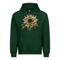Forest Green sun   fill purple sunflower Urban Hoodie - LillyAllenDesigns