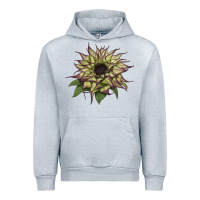 Heather Grey sun   fill purple sunflower Urban Hoodie - LillyAllenDesigns