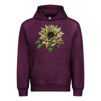Mauve Wine sun   fill purple sunflower Urban Hoodie - LillyAllenDesigns