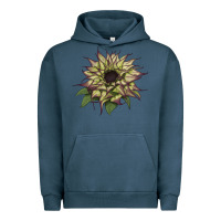 Pigment Midnight Navy sun   fill purple sunflower Urban Hoodie - LillyAllenDesigns