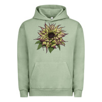 Pigment Oil Green sun   fill purple sunflower Urban Hoodie - LillyAllenDesigns