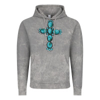 Cloud Rock western Gemstone cross Vintage Hoodie - Artiststas