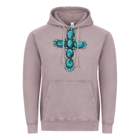 Vintage Zinc western Gemstone cross Vintage Hoodie - Artiststas