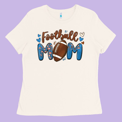 Football Mom Ladies Tee Designed By Maliassmallbusiness