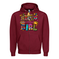 Burgundy Nacho average girl Zipper Hoodie - FaDigitalArtStudio
