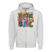 Dove Grey Nacho average girl Zipper Hoodie - FaDigitalArtStudio