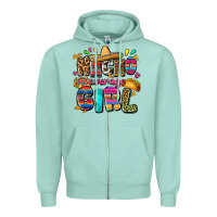 Seafoam Nacho average girl Zipper Hoodie - FaDigitalArtStudio