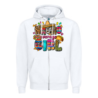 White Nacho average girl Zipper Hoodie - FaDigitalArtStudio